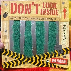 Don't Look Inside Book with Green Furry Strips